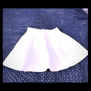 H&M White Quilted Skater Skirt Size Small
